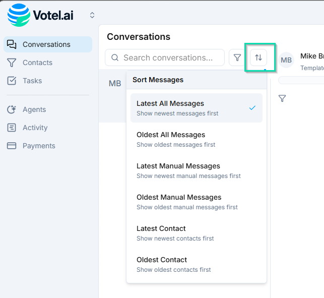Sorting Conversations